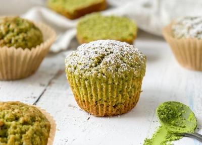 طرز تهیه مافین ماچا نرم و پف طرز تهیه مافین ماچا نرم و پف